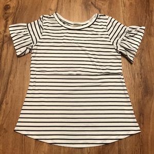 Nursing ruffled top